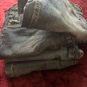 4 pair of vintage cropped sz3 jeans